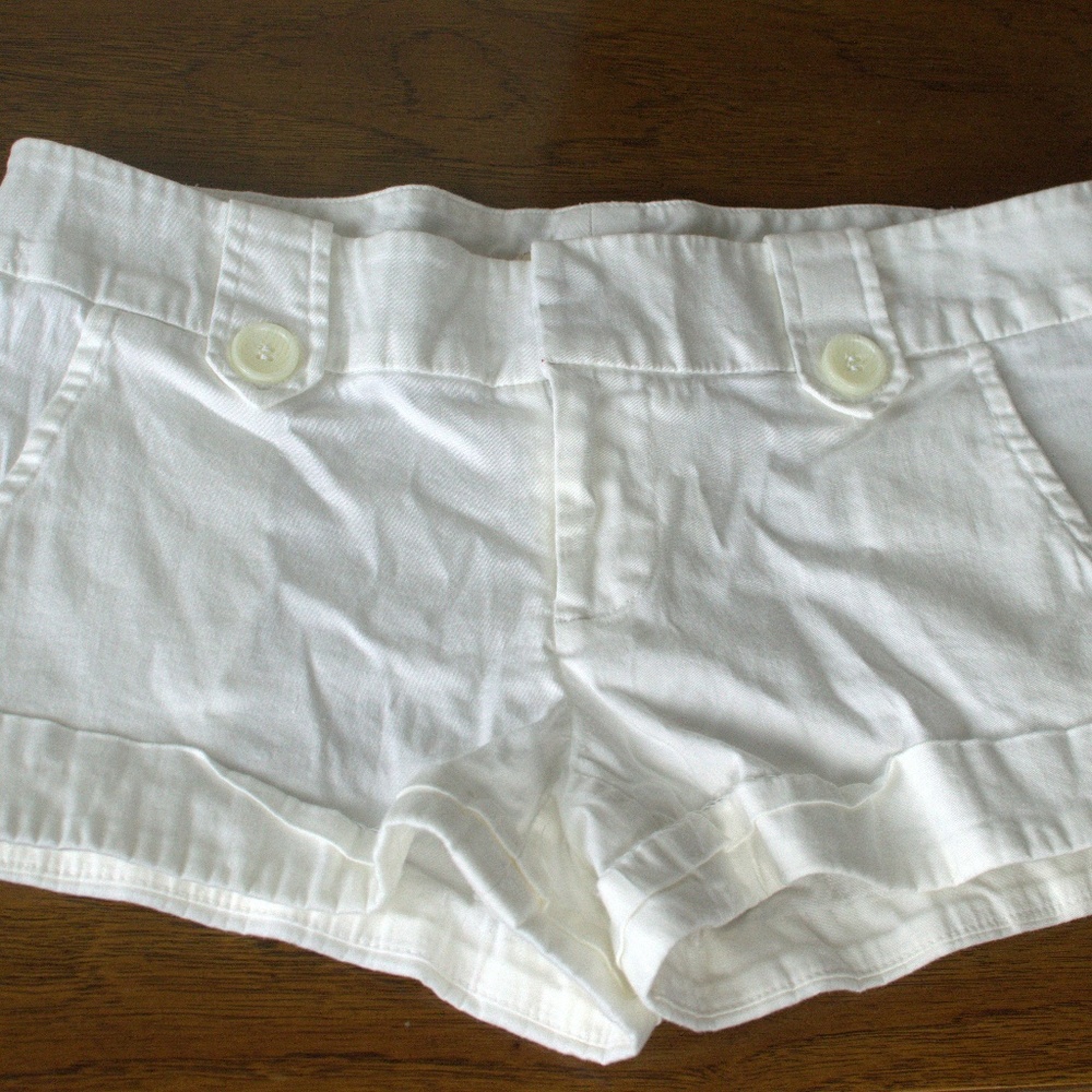 Forever 21 White Cotton Shorts